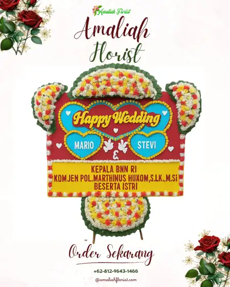 Papan Bunga Pernikahan Cengkeh Turi